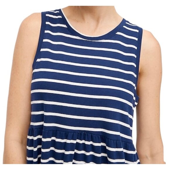 J.Crew Sleeveless Striped Knit Tiered Mini Dress Size S - Picture 4 of 10